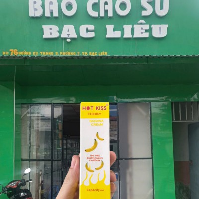 Gel bôi trơn Hot Kiss hương chuối 30ml - tại bao cao su Bạc Liêu