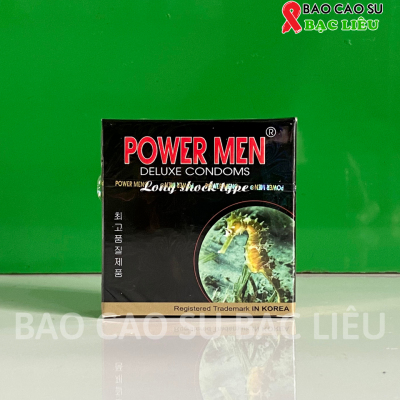 Bao cao su Power Men Long Shock Type hộp 03 cái tại Bạc Liêu