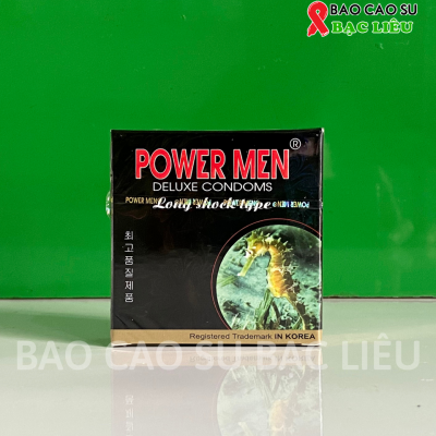 Bao cao su Power Men Long Shock hộp 03 cái