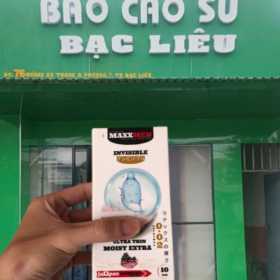 Bao cao su Maxxmen Invisible Ultra Thin Moist Extra - size 49 hương hoa anh đào tại bao cao su Bạc Liêu
