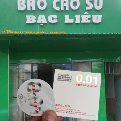Bao cao su Sagami Original 001 của Nhật Bản size 55mm hộp 1 cái tại bao cao su Bạc Liêu