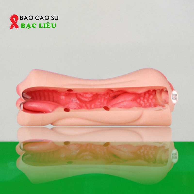 Âm Đạo Giả 2 Đầu Hình Miệng Và Âm Đạo – Silicone Siêu Mềm Mại | Tại Bao Cao Su Bạc Liêu