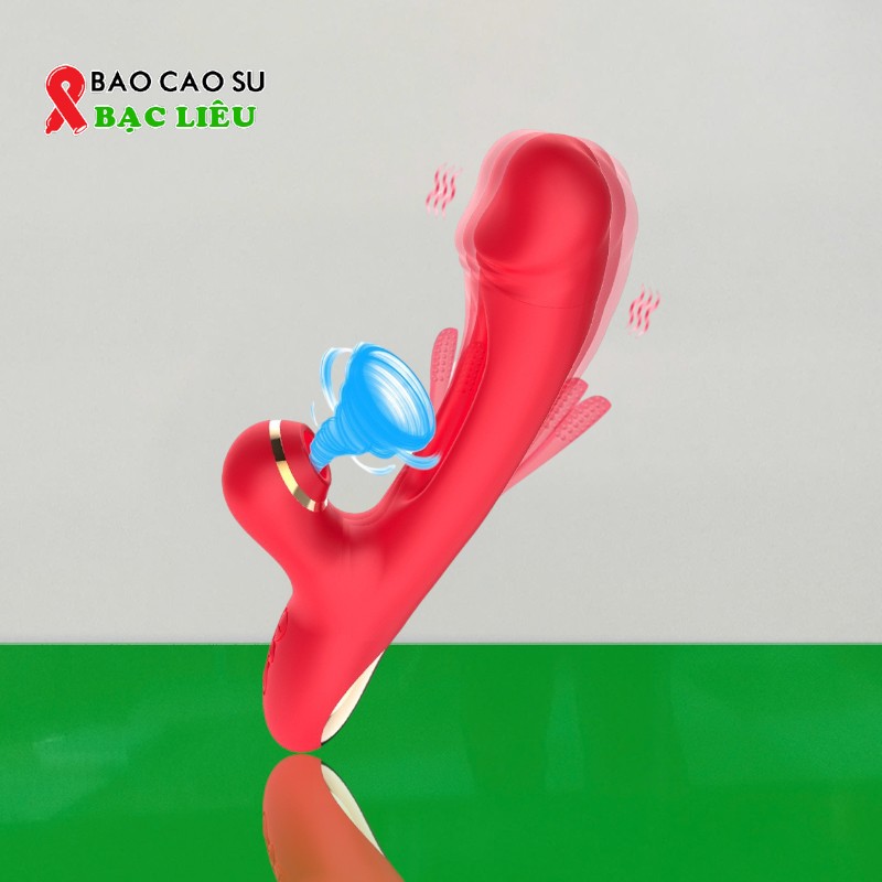 Dương Vật Giả 3 Chức Năng – Rung, Lắc, Hút Cao Cấp | Tại Bao Cao Su Bạc Liêu