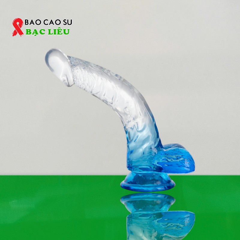 Dương Vật Giả Dáng Cong – Hít Tường 2 Màu Mềm Dẻo | Tại Bao Cao Su Bạc Liêu