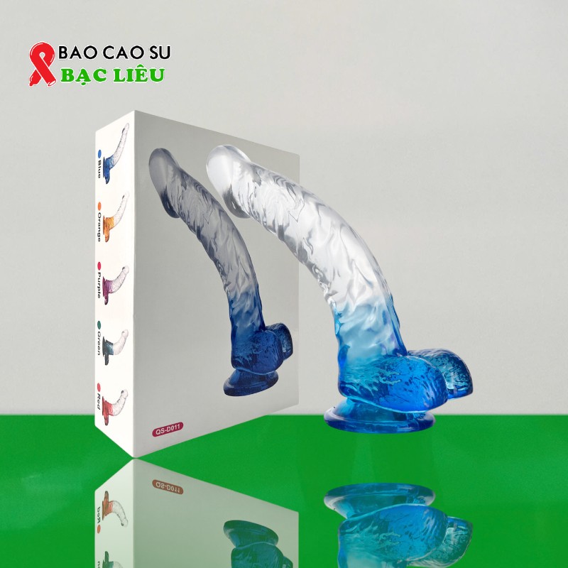 Dương Vật Giả Dáng Cong – Hít Tường 2 Màu Mềm Dẻo | Tại Bao Cao Su Bạc Liêu