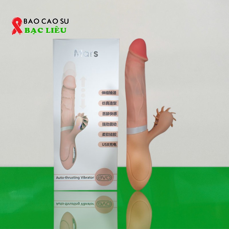 Dương Vật Giả Evo Mars Rung – Thụt – Xoay Liếm – Tỏa Nhiệt Cao Cấp | Tại Bao Cao Su Bạc Liêu