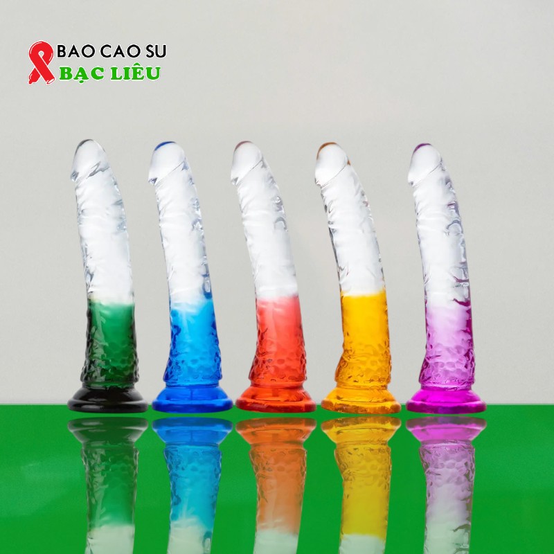 Dương Vật Giả Hít Tường 2 Màu Trong Suốt – Mềm Dẻo Bám Chắc | Tại Bao Cao Su Bạc Liêu