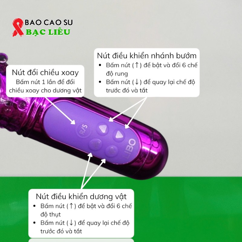 Dương Vật Giả Libo Xoay Bi – Rung – Thụt – Nhánh Bướm Cực Mạnh | Tại Bao Cao Su Bạc Liêu