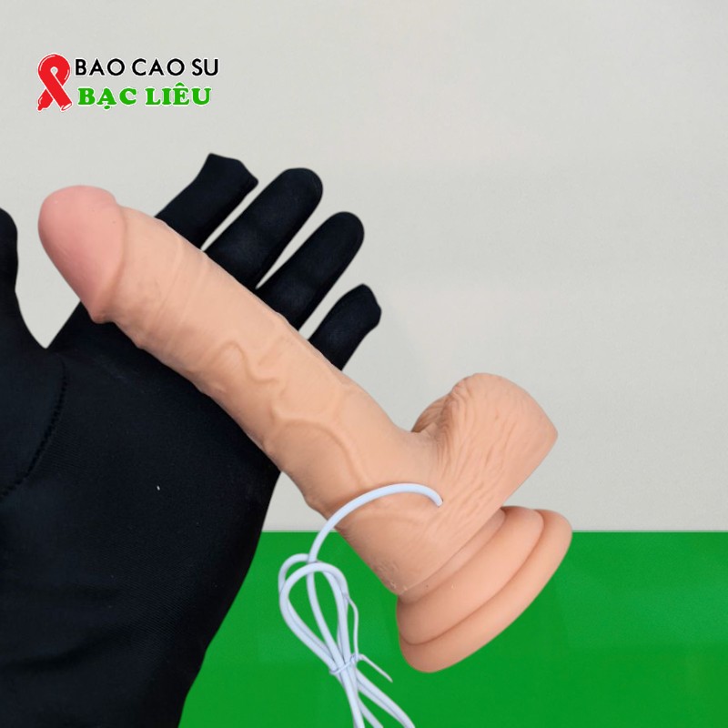 Dương Vật Giả Rung Ngoáy, Đóng Tường Siêu Mềm – Điều Khiển Có Dây Dùng Pin | Tại Bao Cao Su Bạc Liêu