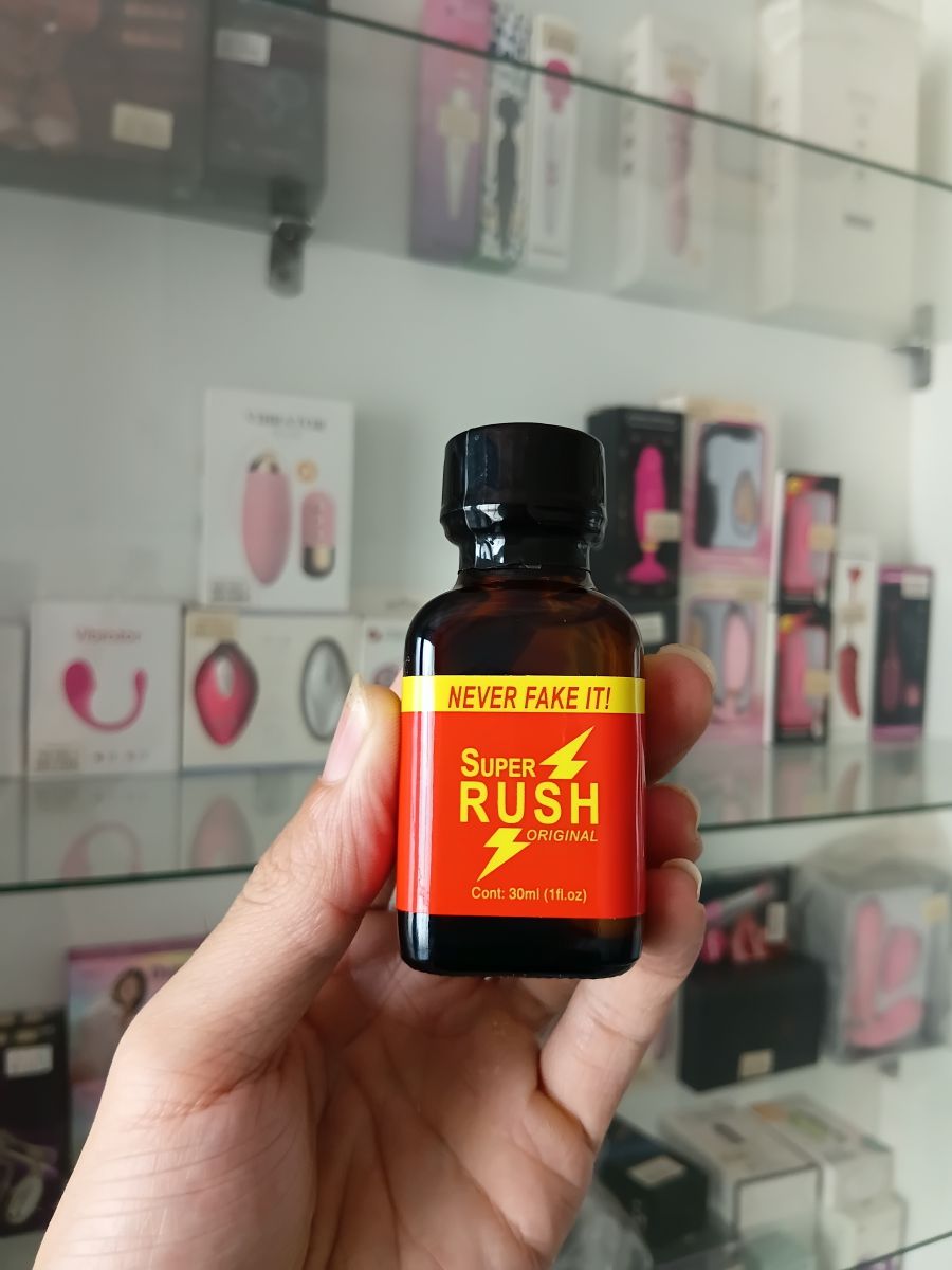 Poppers Super Rush Red Original 30ml – Chai Hít Tăng Hưng Phấn Cho Top & Bot Tại Bao Cao Su Bạc Liêu