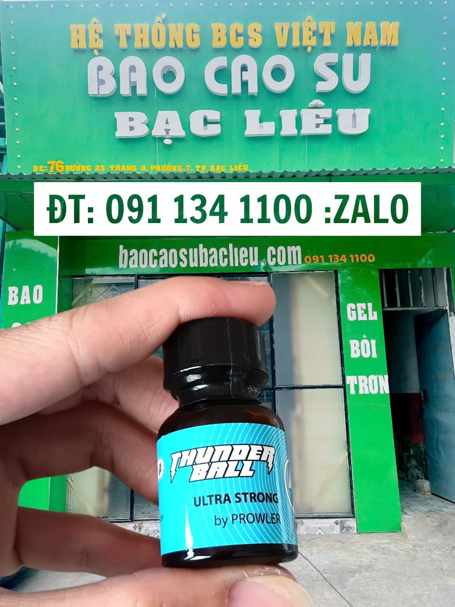 Poppers Thunder Ball Ultra Strong 10ml – Chai Hít Tăng Khoái Cảm Nhanh Cho Top Và Bot Tại Shop Bao Cao Su Bạc Liêu
