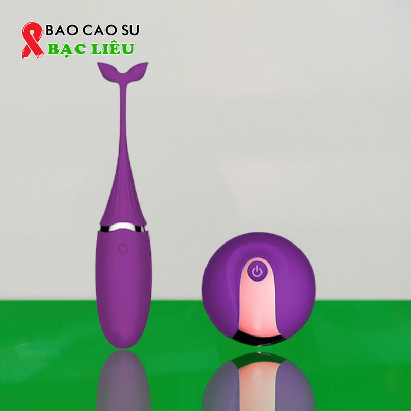 Trứng Rung Đuôi Cá Heo Điều Khiển Từ Xa – 10 Chế Độ Rung, IPX6, Sạc USB | Tại Bao Cao Su Bạc Liêu