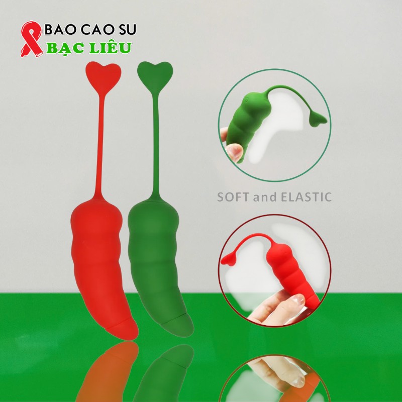 Trứng Rung Hình Trái Ớt 10 Chế Độ – Điều Khiển Từ Xa | Silicone Cao Cấp, Chống Nước, Rung Êm | Bao Cao Su Bạc Liêu
