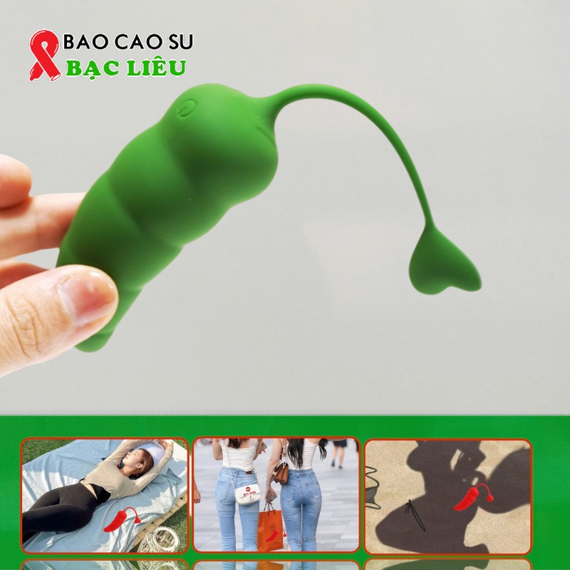 Trứng Rung Hình Trái Ớt 10 Chế Độ – Điều Khiển Từ Xa | Silicone Cao Cấp, Chống Nước, Rung Êm | Bao Cao Su Bạc Liêu