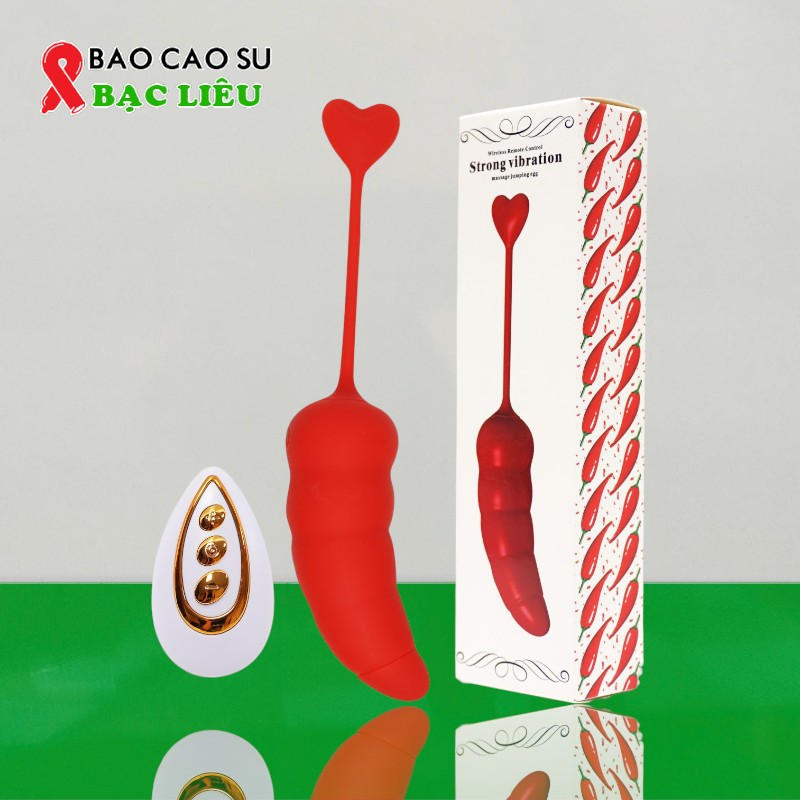 Trứng Rung Hình Trái Ớt 10 Chế Độ – Điều Khiển Từ Xa | Silicone Cao Cấp, Chống Nước, Rung Êm | Bao Cao Su Bạc Liêu
