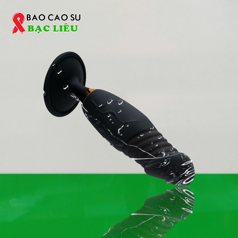 Trứng Rung Thụt Hình Dương Vật Hít Tường – 10 Chế Độ Rung, Remote – Silicone Mềm Mịn | Tại Bao Cao Su Bạc Liêu