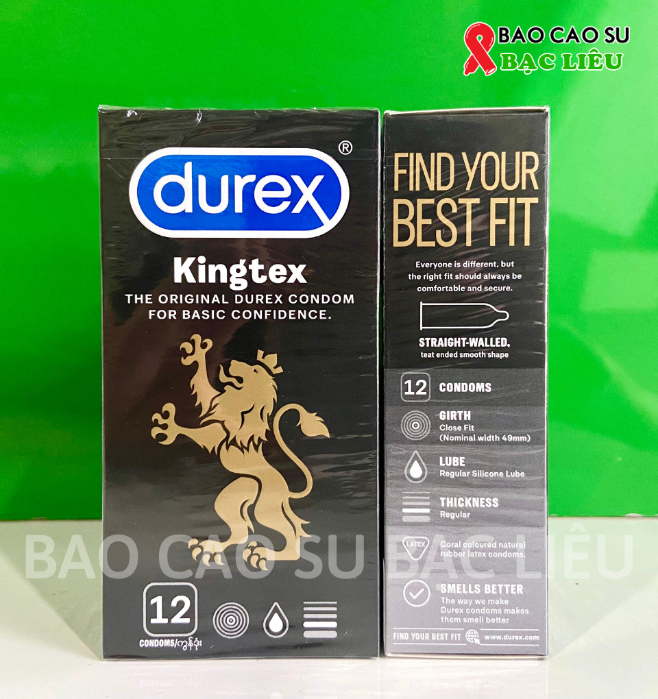 Bao co su size nhỏ Durex Kingtex