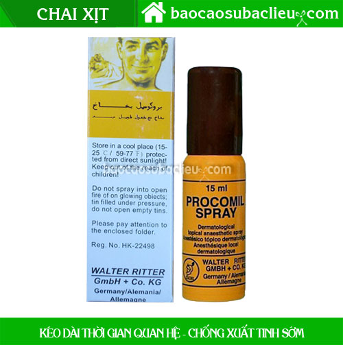 Chai Xịt kéo dài thời gian Procomil SPRAY 15ml