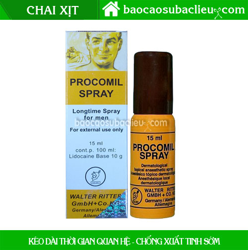 Chai Xịt kéo dài thời gian Procomil SPRAY 15ml