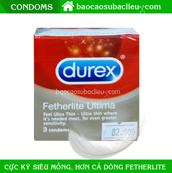 Bao cao su siêu mỏng Durex Fetherlite Ultima hộp 3 cái