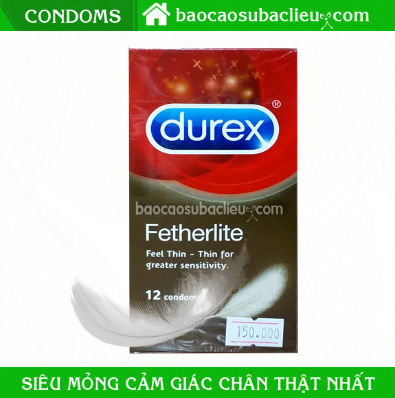 Bao cao su siêu mỏng Durex Fetherlite hộp 12 cái