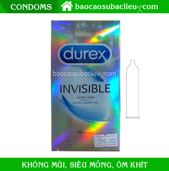 Bao cao su siêu mỏng durex invisible extra sensitive