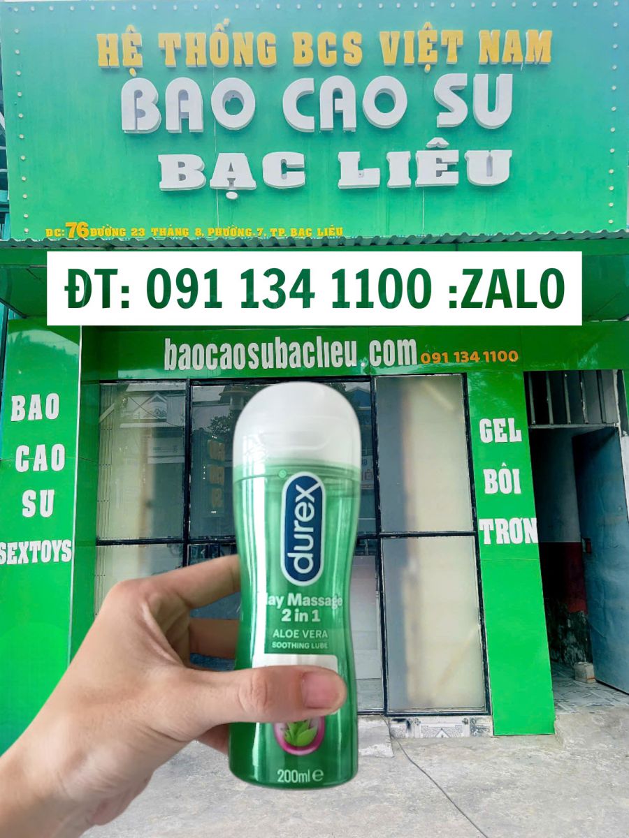 Gel Bôi Trơn Durex Play Massage 2 in 1 Nha Đam Dưỡng Ẩm Chính Hãng | Tại Bao Cao Su Bạc Liêu