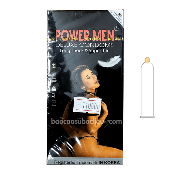 Bao cao su Power Men Long shock Supperthin - hộp 12 bao