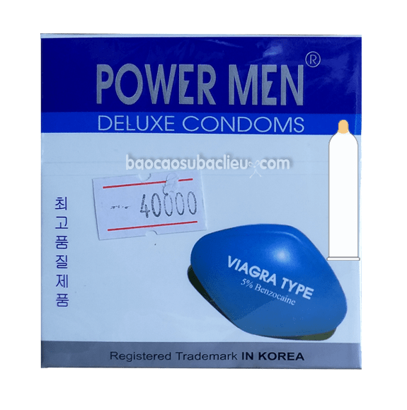 Bao cao su Power Men Viagra kéo dài thời gian hộp 03 cái tại Bạc Liêu