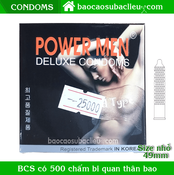 Bao cao su Power Men Dotted Type hộp 03 bao