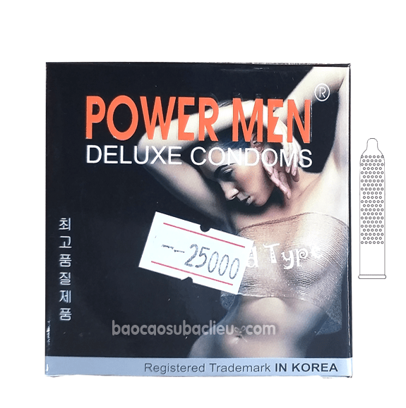 Bao cao su Power Men Dotted Type hộp 03 bao