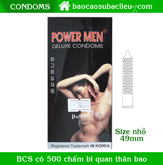 Bao cao su Power Men Dotted Type hộp 12 bao