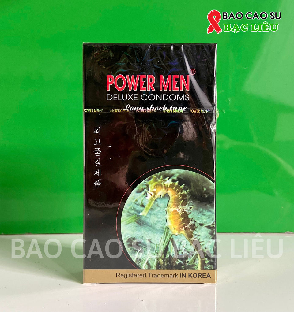 Bao cao su Power Men Long Shock hộp 12 cái