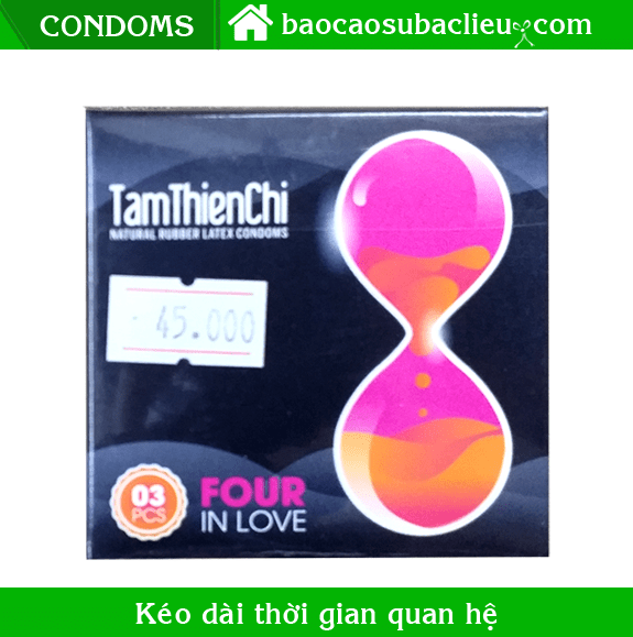 Bao cao su Tâm Thiện Chí Four in Love hộp 03 cái