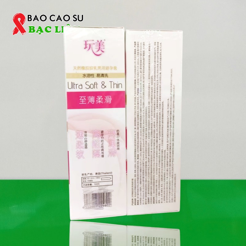 Bao Cao Su Gia Đình HA Ultra Soft & Thin (Hộp 100 cái + tặng 2 thêm cái) – Siêu Mềm Mỏng, Nóng Ấm Kích Thích | Tại Bao Cao Su Bạc Liêu