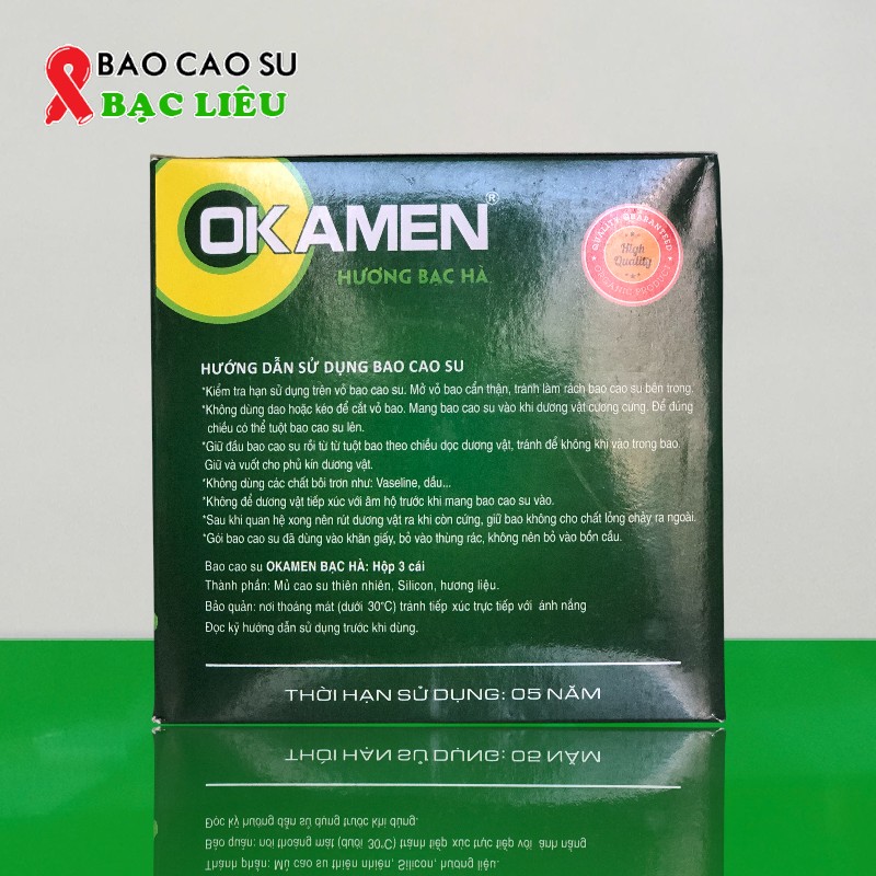 Bao cao su gia đình Okamen Mint Flavour hộp 144 cái (52mm) – Hương Bạc Hà | Tại Bao Cao Su Bạc Liêu