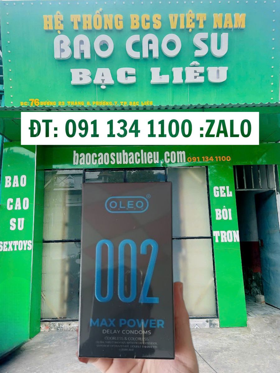 Bao cao su Oleo 002 Max Power Delay - Kéo Dài Thời Gian | Tại Bao Cao Su Bạc Liêu