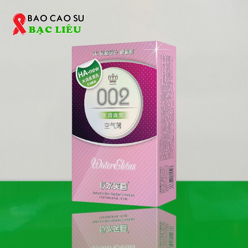 Bao Cao Su Khách Sạn HA 002 (100 Cái) – Siêu Mỏng 0.02, Nhiều Gel, Trơn Mượt | Tại Bao Cao Su Bạc Liêu