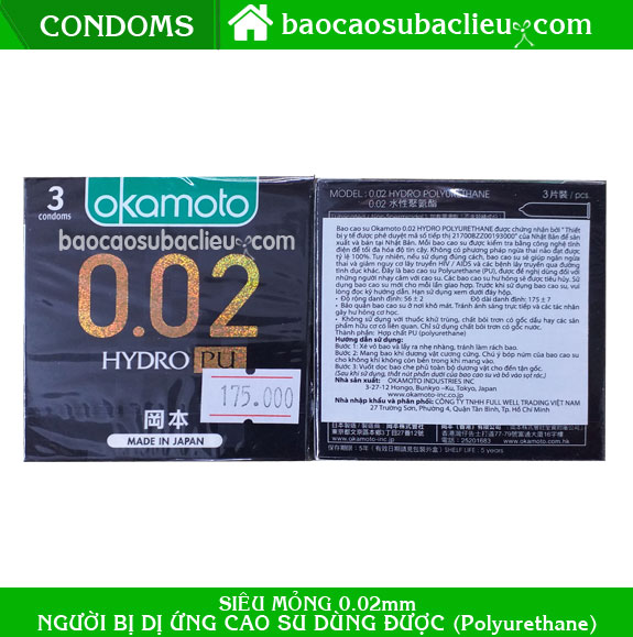 Bao cao su siêu mỏng okamoto 0.02mm