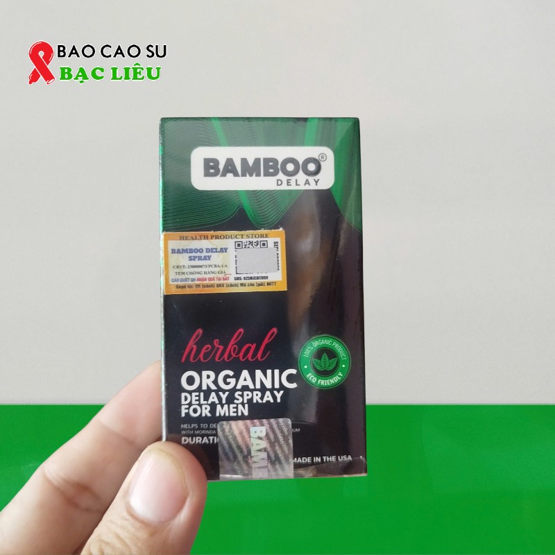 Thuốc Xịt Bamboo Herbal Organic Thảo Dược – Chống Xuất Tinh Sớm Cho Nam | Tại Bao Cao Su Bạc Liêu