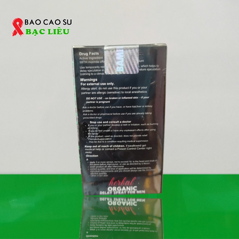 Thuốc Xịt Bamboo Herbal Organic Thảo Dược – Chống Xuất Tinh Sớm Cho Nam | Tại Bao Cao Su Bạc Liêu